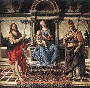 Andrea del Verrocchio Madonna with Sts John the Baptist and Donatus Cathedral of Pistoia oil painting